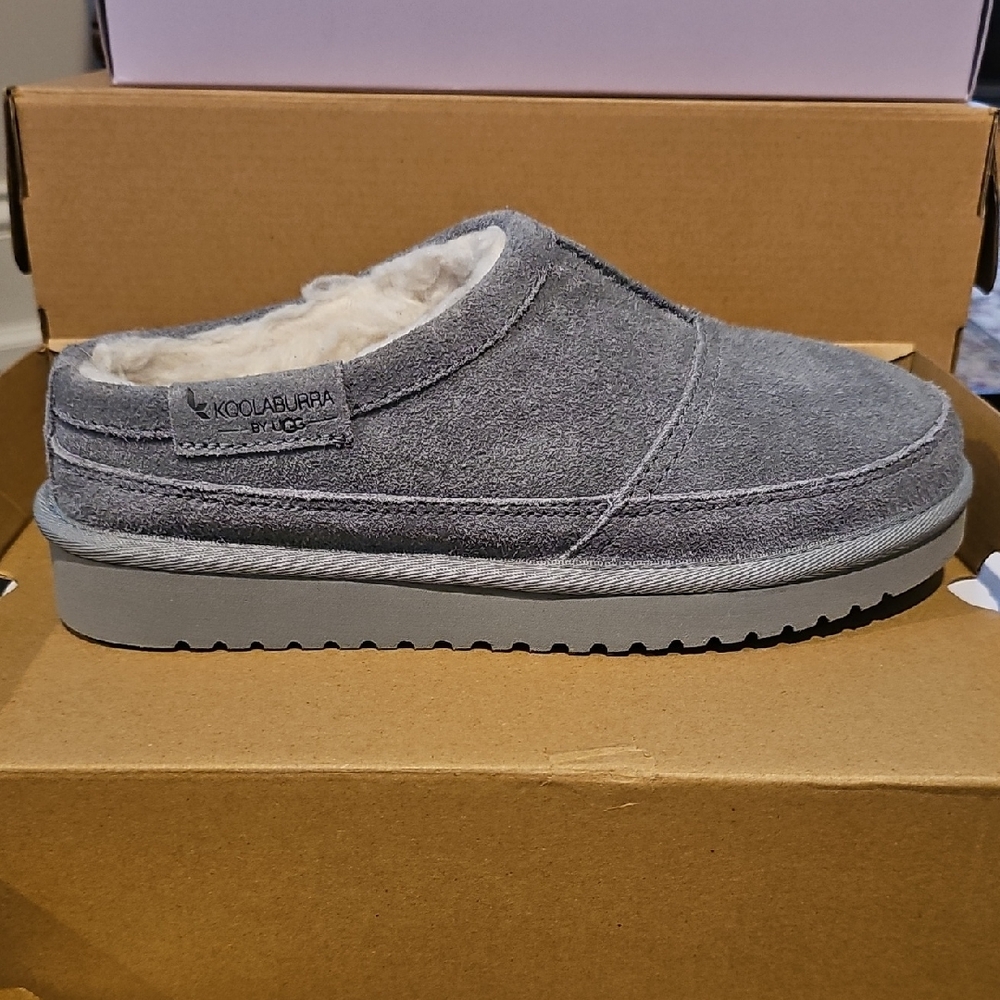 Koolaburra Gray Suede Mules